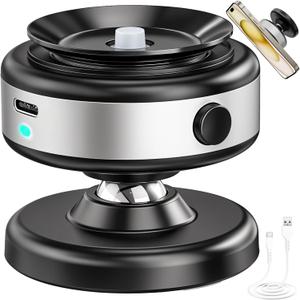 Electric Magnetic Suction Cup Phone Mount - Portable 360 Rotating Vacuum iPhone Magsafe Compatible Holder - Universal Multifunctional Rotatable Automatic Grip for Content Creator Mobile Car