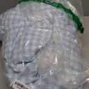 TOCOMOA Sky Blue Gingham Duvet Cover Bedding Set 100% Washed Cotton Like Linen Feel Super Soft Comfy 3 Piece Vintage Plaid Checkered Comforter Cover Set (Queen 90"x90", Comforter Not Included)