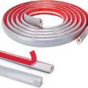Art3d 10 Ft Flexible Trim Caulk Strip, Peel and Stick Trim for Molding, Tile Edge, Ceiling, Wall Corner in Silver