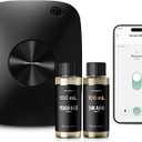 Airversa Waterless Essential Oil Diffuser Starter Kit with 2 x 100mL Fragrance Scent Oil, Up to 2000 sq ft Aromatherapy Smart Scent Air Machine for Large Room and Commercial Use, ANA Black Kit