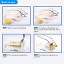 French Fry Cutter, Potato Slicer French Fries with 2 Different Sizes Stainless Steel Blades and No-Slip Suction Base for Potatoes Carrots Cucumbers