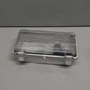 Waterproof Outdoor Electrical Box Junction Box Weatherproof IP67 ABS Plastic Enclosure Switch Router Project Box with Mounting Plate with Wall Bracket 2 Cable Glands Clear 7.9"x3.9"x2.8"