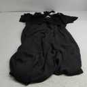 Women's Plus Size Lace Maxi Dress Short Sleeve V Neck Flowy Empire Waist Smocked Back Wedding Guest Dress (XX-Large, Black)