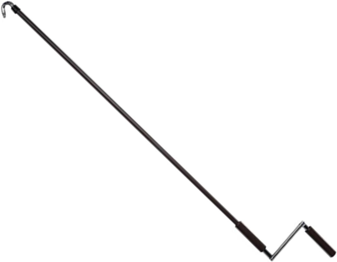Pickmesh Exterior Roller Shade Universal Crank Wand Replacement Metal Crank Wand Telescoping Skylight Pole with Hook for Exterior Sun Shades Outdoor Indoor Roller up Blinds (Brown)