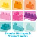 MEGA BLOKS First Builders Toddler Blocks Toys Set, Big Building Bag Collection with 80 Pieces and Storage, Pink, Ages 1+ Years