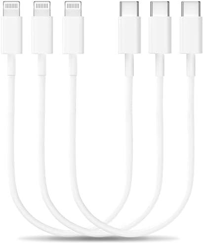 [Apple MFi Certified] Short USB-C to Lightning Cable (2Pack 0.6FT), iPhone Fast Charger Cable USB-C Power Delivery Charging Cord High Speed Data Sync for iPhone 14 13 12 11 Pro XS XR X 8 iPad Airpods