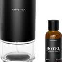 Airversa Waterless Essential Oil Diffuser with 30mL Hotel Scent Fragrance Oil, Aromatherapy Diffusers for Home Room, Bedroom, Car, Office, Desk, Battery Operated, 100mL Capacity Bottle, AN9 Black Kit