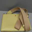 Tory Burch Womens 148314 Blake Swingpack Pebbled Leather Crossbody Shoulder Bag, Lemon Sugar