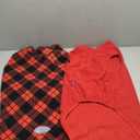 cyeollo 2 Pack Large Dog Sweater, Fleece Vest Pullover Sweatshirt Reflective Lightweight Christmas Pet Clothes for Large Dogs Dog Winter Coat Boy & Girl Pet Apparel, Red & Buffalo Plaid XXXL