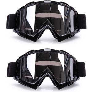 Dirt Bike Goggles ATV Motocross Motorcycle MX Off Road for Men Women Adult Youth Riding Racing (Black Frame+ clear Lens)
