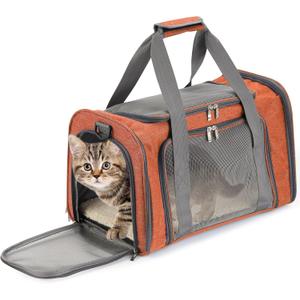 Mr. Pen Pet Carrier - Soft-Sided for Cats & Dogs, Bag & Travel Carrier (Orange)