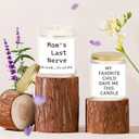 2 x Gifts for Mom from Daughter Son, Best Mom Gifts, Funny Birthday Gifts for Mom, Mothers Day, Christmas Day, Cool Thanksgiving Gifts for Mom Stepmother Adoptive Mother, Mom's Last Nerve Candle(14oz)