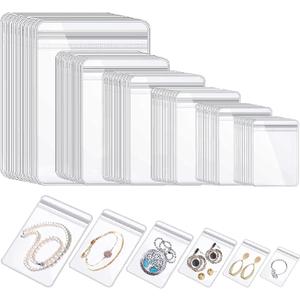 WEDDINGHELPER Jewelry Bags Small Self-Sealing Plastic Zip Clear Bags PVC Transparent Lock Bag for Storing Bracelets Rings Earrings Ziplock Pouch (150 Pcs)