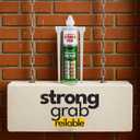 Construction Adhesive - Fast Curing Anchoring Adhesive for Concrete, Brick, Stone & Fasteners - Gray Structural Bonding with Extra Nozzle (10.1 fl oz / 300ml)