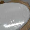 Mayfair Cassel Slow Close Toilet Seat, Easy Clean, Non Slip Premium Wood Seat, Easy Install, Made in USA, Elongated, White
