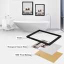 Sorbrozo Funny Bathroom Wall Art Black Frame Scene Of A Bear Sitting In A Bathtub With Bubbles Humorous Farmhouse Bathroom Decoration Frame Artwork 11x14 in