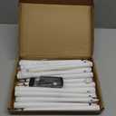 Tuanse 20 Pack Bulk Flickering Flameless Taper Candles with Remote & Timer LED Advent Candlesticks Battery Operated for Wedding Halloween Christmas Table Centerpieces Home Dinner Decor(10.83",White)