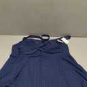 Summer Mae Plus Size Tankini Swimsuits for Women Two Piece Bathing Suit with Pockets Shorts Tummy Control Swimwear (Ribbed Blue Leaves) 18Plus