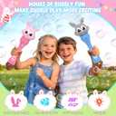 Easter Bubble Wand for Kids 2-Pack, Bunny Bubble Machine with LED Light, Bubble Blower Bubble Maker with 10 Refill Solutions, Outdoor Toys Birthday Gifts for Toddler Boys Girls Age 3+