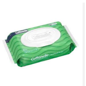 Cottonelle GentlePlus Flushable Wet Wipes with Aloe & Vitamin E, 8 Flip-Top Packs, 42 Wipes Per 2 Pack