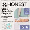 The Honest Company Comfort Dry Disposable Diapers for Sensitive Skin, Hypoallergenic, Above It All + All The Alpacas, Club Box Size Newborn 72 Count
