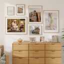 Dreamland 5x7 Picture Frame, Oak Wood 5 by 7 Frames for Tabletop & Wall Display, 5x7 Picture Frame Matted to 4x6, Rustic Wood Photo Frames with Tempered Glass (USA-Sourced White Oak Wood)