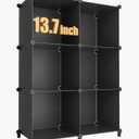 HOMIDEC XLarge Cube Storage Organizer,13.7 Inch Closet Organizer Storage Cabinet Shelf Bookshelf with Metal Hammer, Storage Cubes Organizers Cabinet for Kids, Closet, Bedroom, Bathroom Black