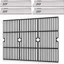 Hiorucet DGF493BNP Grill Grates Replacement Parts for Dyna Glo 4 Burner, Cooking Grid Grates & Heat Tent Shields for Dyna Glo DGF493BNP Parts and Backyard Grill Replacement Parts BY13-101-001-12.