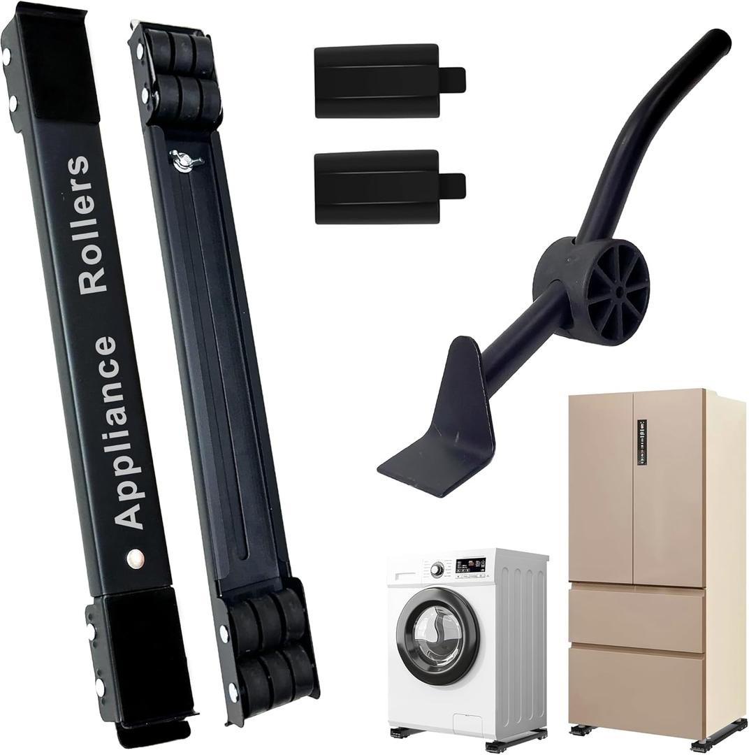 Appliance Rollers Heavy Duty & Furniture Lifter Tool  Furniture Movers with Wheels  Appliance Sliders for Kitchen Appliances & Appliance Mover for Washing Machine, Dryer, Refrigerators & More