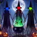 Halloween Witches Outdoor, 4.2 FT Set of 3 Witches Holding Hands