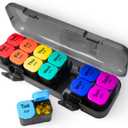 7 Day AM PM Pill Organizer  2 Times a Day Weekly Medicine Box with 14 Removable Compartments  Easy-Open, Moisture-Proof Case for Daily Meds, Vitamins & Supplements  for Adults & Seniors