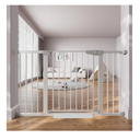 Cumbor 29.7–51.5" Extra Wide Baby Gate for Stairs, Pressure-Mounted Dog Gates for Doorways & Hallways, Auto-Close Walk-Through, No-Trip Design, Child Proof Safety, Dog/Pet Gate for Indoor Use, Silver