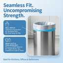 150 Count 6 Gallon Trash Bags Drawstring - 1.1 Mil Heavy Duty Medium Garbage Bags,22.5 Liter Strong Plastic Can Liners Unscented,Thick Waste Basket Bags for Bathroom Office Kitchen