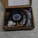 Lichamp A/C R134A Refrigerator Freon Recharge Kit with Bullet Piercing Valve, Piercing and Self-Sealing Can Tap 134A, A201