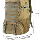 30L Tactical Backpack for Men,Military MOLLE for Camping Fishing Travel | 3 Days,High-strength nylon,Water repellency,Large capacity, Lightweight,Pouches,All-day comfortable carrying