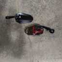 Motorcycle Universal Handlebar Bar End Rearview Mirrors, 9''