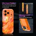 Casetego for iPhone 17 Pro Case,Compatible with MagSafe,[Military Grade Drop Test] Full Body Protection Slim Shockproof Rugged Marble Women Girls Case for iPhone 17 Pro 6.3 inch,All Orange
