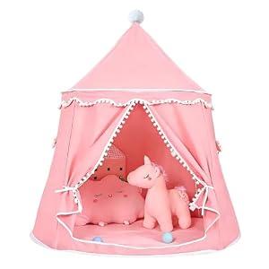 osperfinds Kids Play Tent, Kids Castle with Carry Bag, Kids Playhouse for Kids Ages 3-8, Portable Children Game Tent, Toddler Tent for Kids Indoor/ Outdoor (Pink)