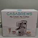 CASABREWS 3700 Essential Espresso Machine 20 Bar, Stainless Steel Cappuccino & Latte Machine with Steam Frother for Home, 43.9oz Water Tank, Coffee Gift for Women & Men, Silver