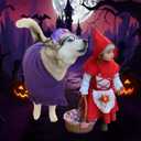2 x Dog Halloween Costumes Wolf Granny Costume Halloween Costume for Medium Large Dogs