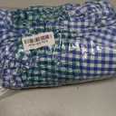 Womens Striped Summer Dress Elegant Ruffled Sleeve Button Down Tie Waist Maxi Shirt Dresses (Small, Plaidblue)