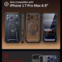 SUPCASE for iPhone 17 Pro Max Case (UBGrip Pro), [Built-in Tempered Glass Screen Protector & Stand] [Camera Control Cover] [Compatible with MagSafe] Full Body Heavy Duty Magnetic Phone Case, Black