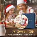 6 x Baking Christmas Ornament 2026 - Funny Gifts for Bakers, Ceramic Bake Christmas Ornament for Christmas Tree, Baker Gifts for Women Pastry Chef Friends Mom, Cute Baking Gift for Lovers