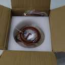 Wabi Sabi Pendant Light, 5.9" Natural Yellow Travertine Pendant Light with Round Stone Shade and Wooden Globe, Retro Mini Pendant Lighting Perfect for Bedroom Bedside Light Living Room Kitchen