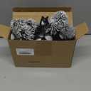 15 Pcs Christmas Figurine Village Accessories Miniature Pine Trees Snow Artificial Christmas Trees Cardinal Bare Branch Trees Streetlight Lamps Cobblestone Street Figurine for Xmas Winter (Elegant)