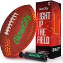 GlowCity Glow in The Dark Football - Light Up LED Ball - Perfect for Evening Play, Camping, and Beach Fun!, Brown