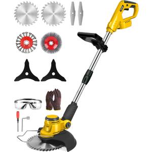 Cordless Weed Wacker for Dewalt 20V Battery(Battery Not Included), with 5 Types Blades, Brushless Motor, Lightweight Grass Trimmer/Brush Cutter