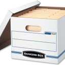 Bankers Box 6-Pack Basic Duty File Storage Boxes with Lids, Letter/Legal, STOR/FILE, (57036-04)