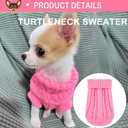 2 Pack Dog Sweaters for Small Dogs, Chihuahua Yorkie Sweater, Dog Clothes for Small Dogs, Winter Warm Pullover Clothing, Pet Cat Cold Weather Puppy Clothes Outfits L