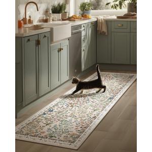 Washable Kitchen Rug Runners for Hallways: 2'6"x8' Bedroom Rug Non Slip Low Pile Soft Stain Resistant Floor Carpet Runner Rug for Kitchen Indoor Entryway Hallway Laundry Room Beside Farmhouse
